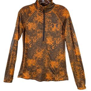 Under Armour Tough‎ Mudder Pullover Half-Zip Orange/Black Cold Gear Women's XS?